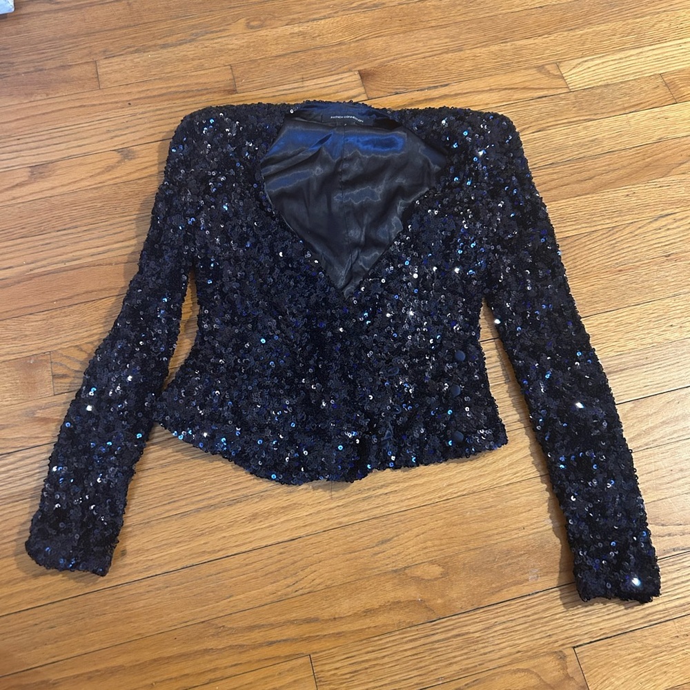 Sequin Navy French Connection Blazer